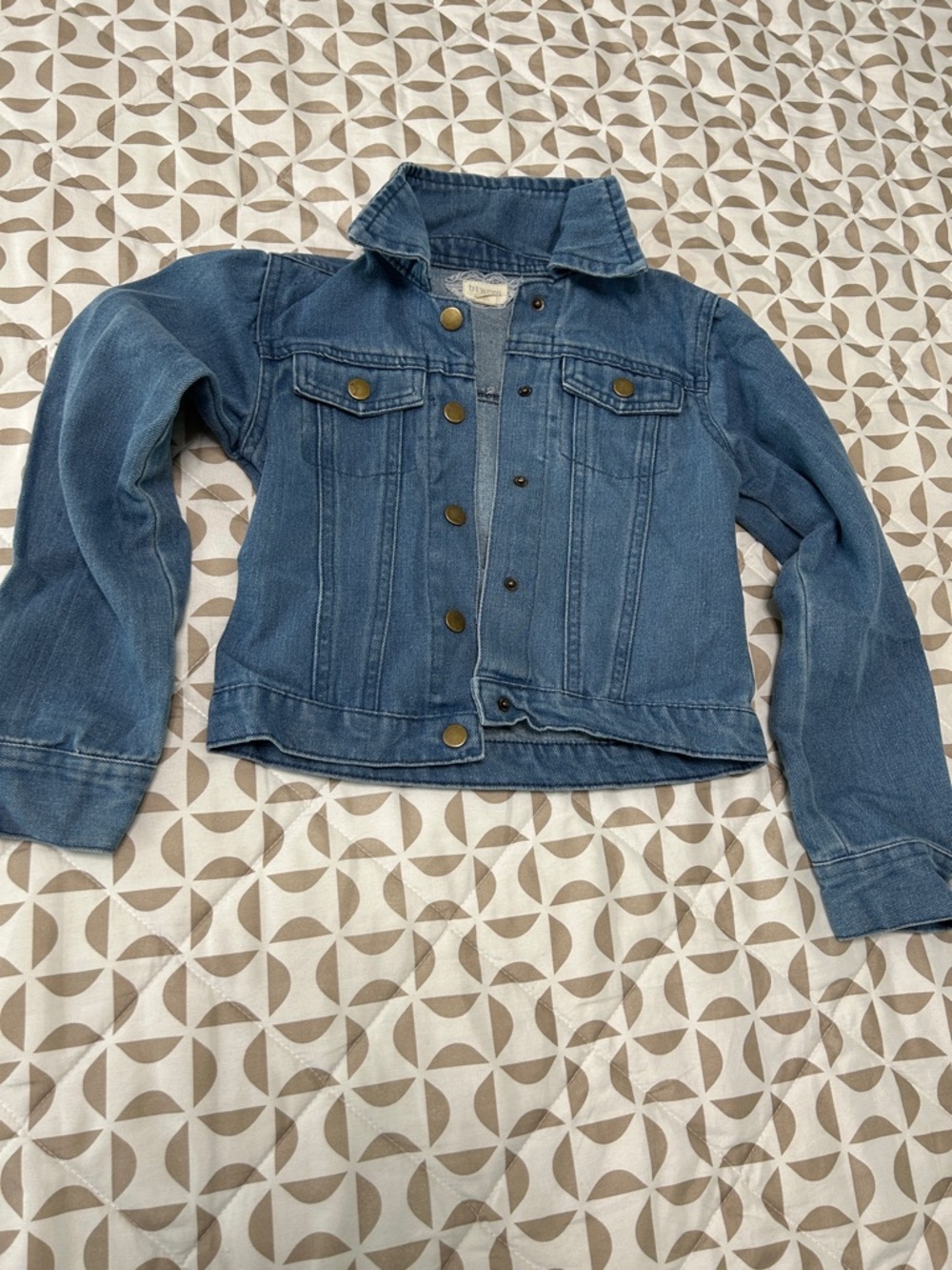 btween Blue Kids' Denim Jacket with Brass Buttons